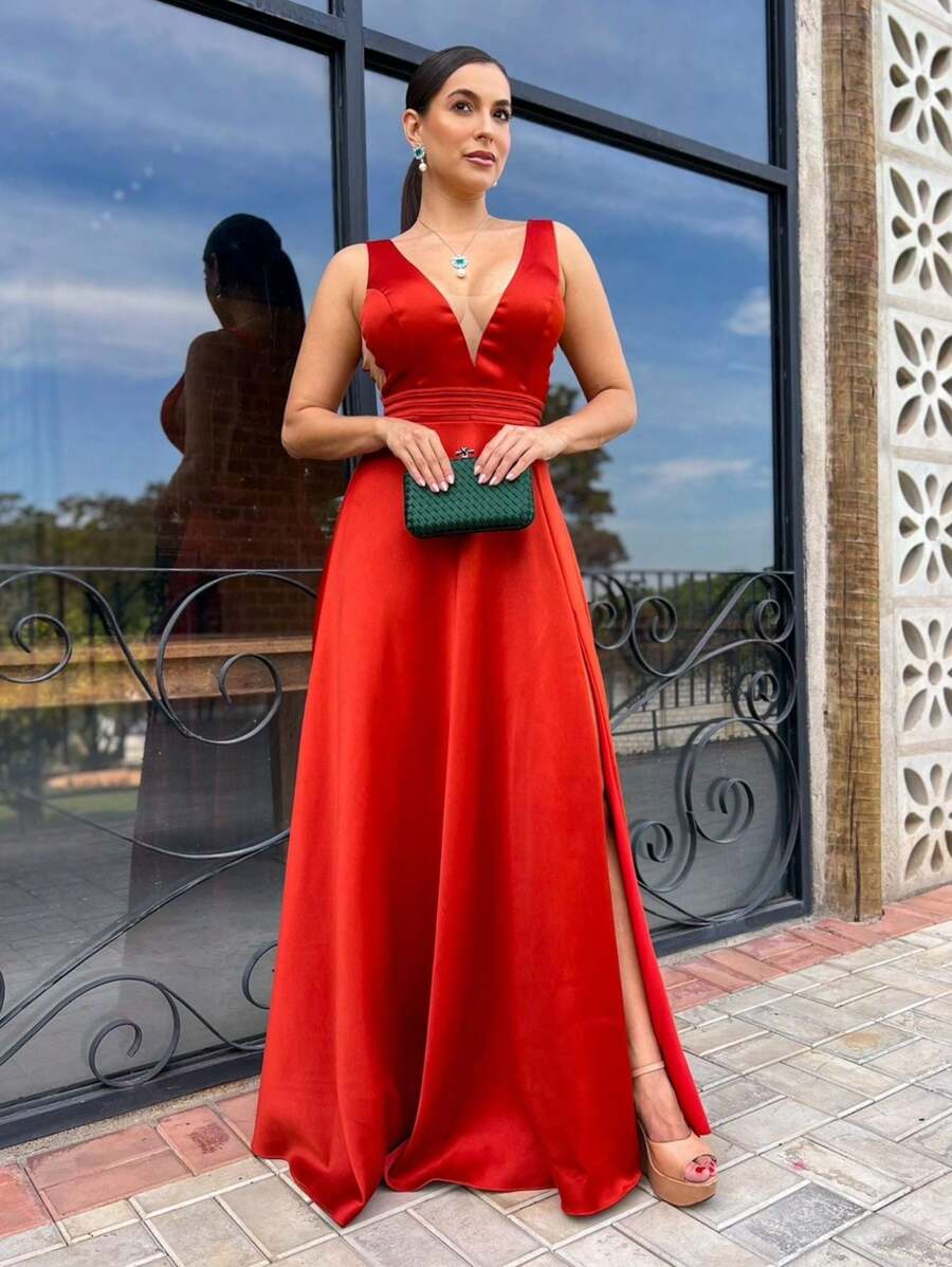 Bridesmaid Dresses - Naranja Quemada - Ver 1