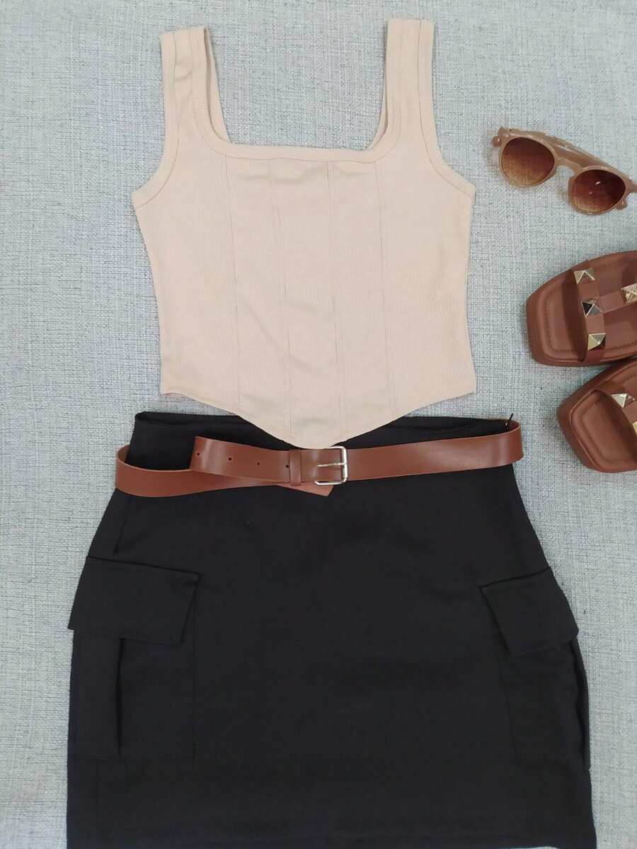 Women Two-Piece Outfits - 黑色 - 查看 1