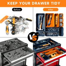 ICHEKET Upgraded Large Size Tool Box Storage Tray, Tool Box Desktop Drawer Organizer, Tool Box Tray, Tool Box Organizer Tray For Rolling Tool Box - Orange - View 4