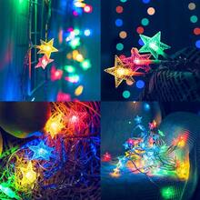 1pc 1.5/3/6m 10/20/30/40led Star Shaped Indoor Decoration Light String For Festival And Party Decoration, Prop Light