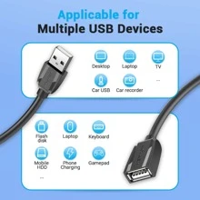 VENTION USB Extension Cable, USB 2.0 Extension Cord Male To Female Extender Cable High-Speed Data Transfer For Mouse, USB Keyboard, Flash Drive, Hard Drive, Camera, Printer