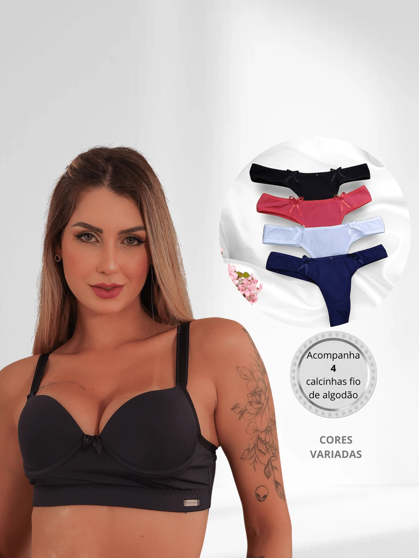 Women Bra & Panty Sets - 黑色 - 查看 1