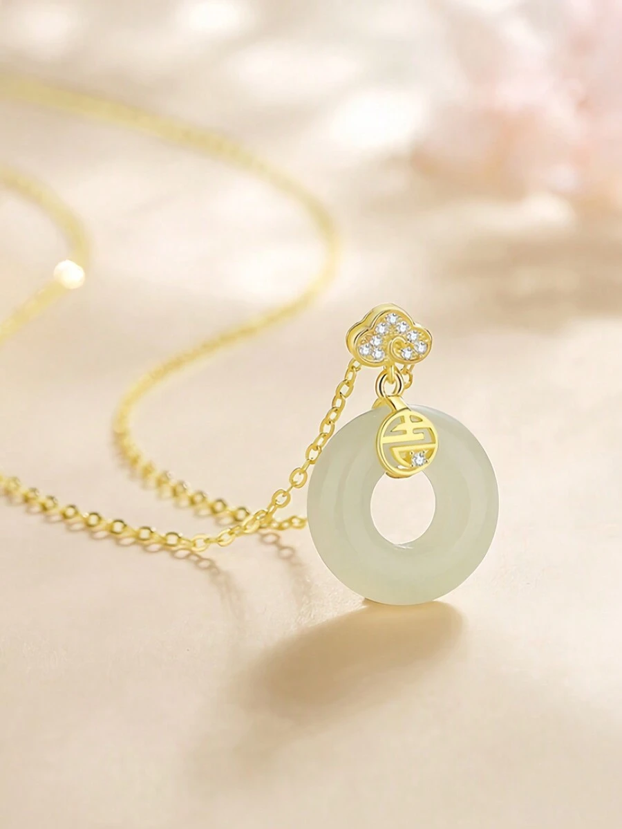 Safety Buckle Necklace, Color: 14k Gold - Yellow Gold - View 1