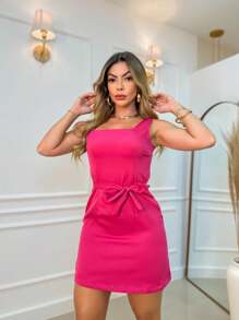 Women Dresses - 玫紅色 - 查看 3