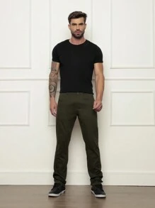 Calça Sarja Masculina Premium: Conforto Inigualável com 98% Algodão e 2% Elastano TOP