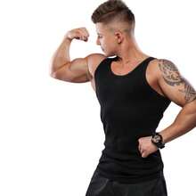 KIT 2 Camiseta Regata Preta Dri Fit Masculina Academia Treino Sport Corrida Dry Fit - Preto - Visão 3