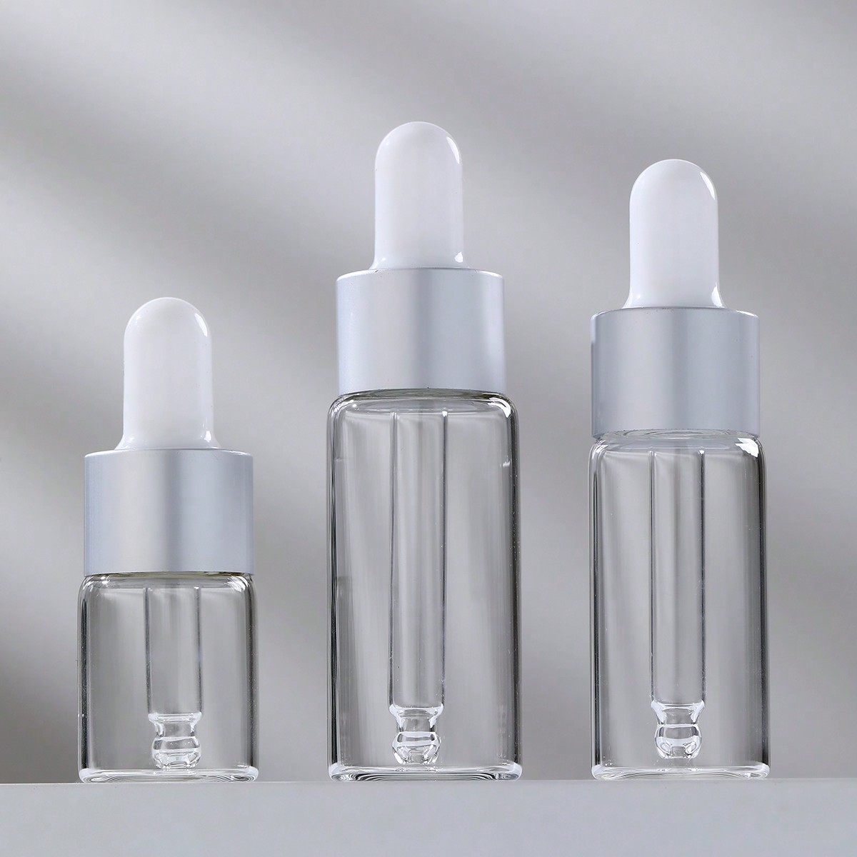 3pcs 5ml/10ml/15ml Matt Silver Cap Glass Dropper Bottles Empty Refillable Bottle For Essential Oil Cosmetic Fluid Container With Pipette Dropper,Makeup,Cheap,Room Decor,Vanity,Travel,Bedroom,Makeup Accessories,Cheap,Stocking Stuffers,Makeup,Makeup Tools,Cheap Stuff,Gifts,Gifts For Women,Christmas Gifts,Giveaways,Travel,Cheap Stuff,Travel Essential