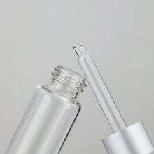 3pcs 5ml/10ml/15ml Tampa De Prata Fosca Frascos Conta-gotas De Vidro Vazio Recarregável Para Óleo Essencial Recipiente De Fluido Cosmético Com Conta-gotas De Pipeta