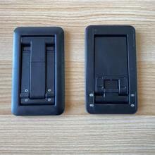 手機平板支架，桌面伸縮支架，可調節高度，摺疊式便攜式，適用於串流、觀看電視、視訊通話、線上課程、床頭使用 - 黑色 - 查看 4