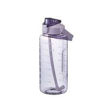2 Liter Transparent Bottle + Leak-Proof Motivational Sticker - 黑色 - 查看 5