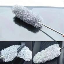 1pc Super Practical Household Long Extendable Bendable Dusting Brush, Cleaning Sweeping Broom For Ceiling Dust Cleaning - Grey - View 8