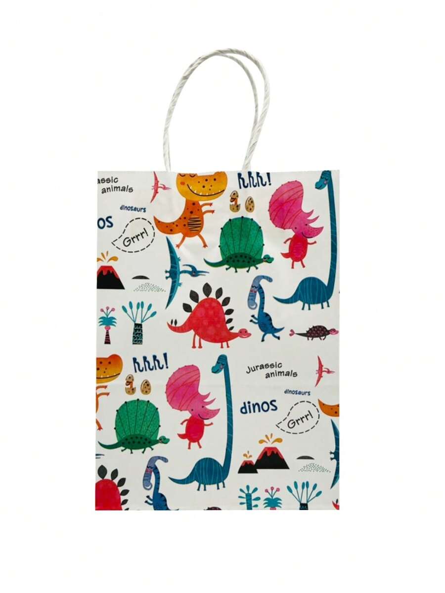 12 Dinosaur Gift Bags - 白色 - 查看 1