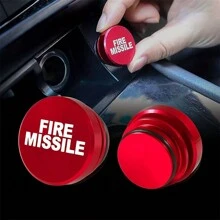 Cigarette Lighter Socket Button, Novelty Lighter Set For Car With Standard 12v Power Supply - Red - View 1
