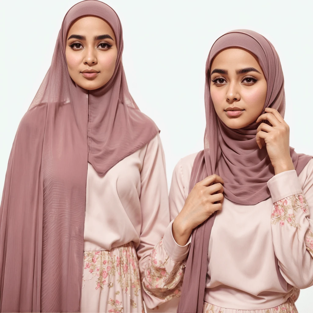 1pc Women's Modal Convenience Hijab Solid Color Head Scarf - Beige - View 1