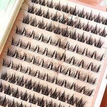 Set de pestañas de aspecto desaliñado 3 en 1, incluye pestañas con plumas de abanico y pestañas con forma de cuerno de vaca, 90 piezas por caja - C - Ver 8