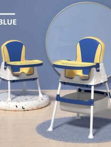 Silla Periquera Convertible 3 en 1 para Bebé - Segura, Multifuncional y Cómoda, con Mesa de Actividades - Ideal para Alimentación y Juego, Diseño Ergonómico y Moderno, Apta desde 6 Meses hasta 6 Años - Color Neutro Adecuado para Niño y Niña - Azul - Ver 4