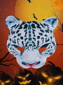 1 mặt nạ họa tiết da báo, chất liệu Eva, mặt nạ hóa trang hình động vật, mặt nạ họa tiết da báo tuyết, phụ kiện trang trí nhà cửa & giải trí, đạo cụ biểu diễn Halloween, phù hợp cho nam và nữ đeo mặt nạ lễ hội, thể hiện sự quyến rũ dễ thương của bạn - Nhiều màu - Xem 3