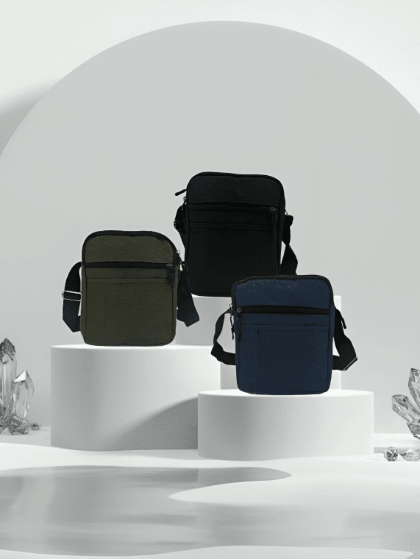 Men Waist Bags - 灰色 - 查看 1