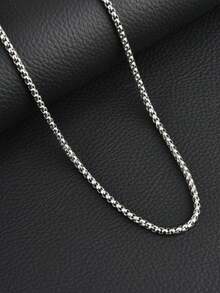 1pc 0.3cm/70cm Hip Hop Rhinestone Baseball Pendant Necklace For Men, Chain Tennis Sport Party Jewelry, Street Dance Accessories For Daily Wear - Silver - View 3