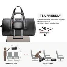 Puffer Tote Bag Puffy Duffel For Women, Travel Duffel Bag With Shoes Compartment Puffy Gym Bag Quited Overnight Weekender Bag - Black - View 5