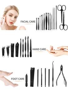 SEXYSHEEP 32 قطعة مجموعة ملقط أظافر احترافي من الفولاذ المقاوم للصدأ، أدوات العناية بالأظافر مع علبة سفر فاخرة، لوازم الأظافر، أدوات الأظافر، أدوات فن الأظافر، عودة إلى المدرسة، الأظافر، أدوات الأظافر للأظافر المثبتة