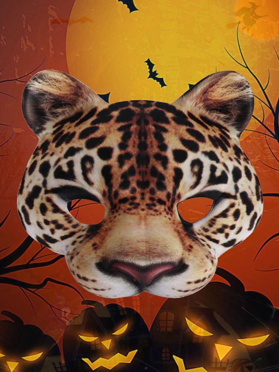 1 mặt nạ họa tiết da báo, chất liệu Eva, mặt nạ hóa trang hình động vật, mặt nạ họa tiết da báo tuyết, phụ kiện trang trí nhà cửa & giải trí, đạo cụ biểu diễn Halloween, phù hợp cho nam và nữ đeo mặt nạ lễ hội, thể hiện sự quyến rũ dễ thương của bạn - Nhiều màu - Xem 1