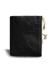 MIYIN Kiss Lock Cartão de Crédito Pequeno Zíper Bi-Fold Carteira Feminina Portátil Dinheiro Trabalhadores de Colarinho Branco Para Mulheres Trabalho Universitário Negócios Deslocamento Escritório Para Aniversário Para Casal Para Presente de Aniversário No Dia dos Namorados Presente Presente Para Mulheres Carteira Bolsa Carteira Pequena Carteira - Preto - Ver 11