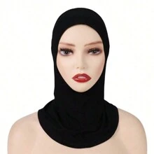 Z.H.A 1pc Solid Color Modal Turban Hat Thin Breathable Full Head Cover Scarf Cap Simple Under Scarf Cap Soft Cozy Elastic Bonnet Wrap Bonnet Hair Bonnet Turban - Multicolor - View 10