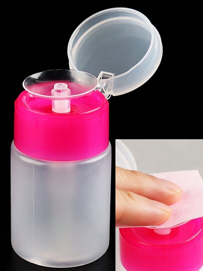 1Pc Red Nail Polish Remover Pump Empty Dispenser Bottle For For Cleanser Toner Nail Polish Remover Pump Lip & Eye Makeup Remover Top Cap