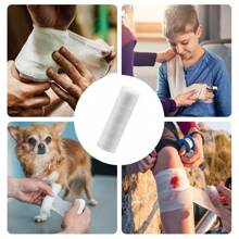 30捆高級紗布繃帶捆,10 * 4.5米醫用紗布彈性繃帶捆,符合繃帶拉伸繃帶捆,可用於包紮各種傷口和急救包 - 白色 - 查看 5