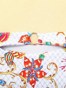 Women's Seashell Printed Swimwear Set Summer - Multicolor - View 5