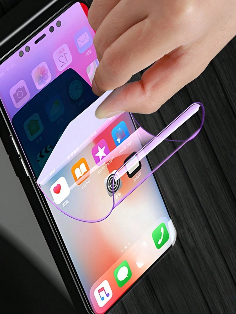 Mica De Hidrogel Protector De Pantalla Para Modelos de Xiaomi,Anti Huellas, Privacidad, Matte. - BLUE RAY - Ver 1