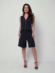 Women Two-Piece Outfits - Màu xanh hải quân - Xem 3