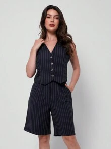 Women Two-Piece Outfits - Màu xanh hải quân - Xem 4