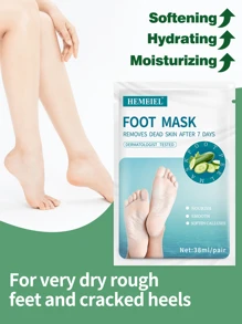 HEMEIEL Mascarilla exfoliante de pepino para los pies en 1/3/5/7 pares, ideal para pies secos, agrietados y envejecidos. La mascarilla exfoliante de los pies elimina las células muertas de la piel y es una hoja para pelar los pies con propiedades hidratantes y humectantes. - Blanco - Ver 7