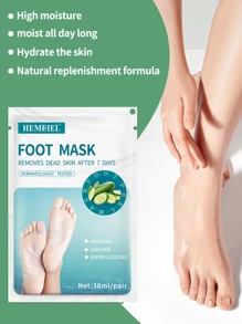 HEMEIEL Mascarilla exfoliante de pepino para los pies en 1/3/5/7 pares, ideal para pies secos, agrietados y envejecidos. La mascarilla exfoliante de los pies elimina las células muertas de la piel y es una hoja para pelar los pies con propiedades hidratantes y humectantes. - Blanco - Ver 5