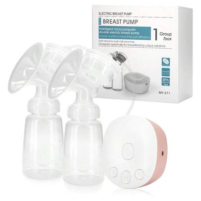 Dubbelsidig bröstpump Mjölkmaskin Tyst läge Bröstpump Insatt Dubbelsidig bröstpump för att förhindra bröstsvullnad Halloween julklapp