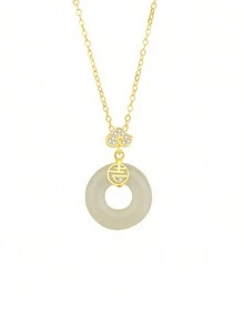 Safety Buckle Necklace, Color: 14k Gold - Yellow Gold - View 4