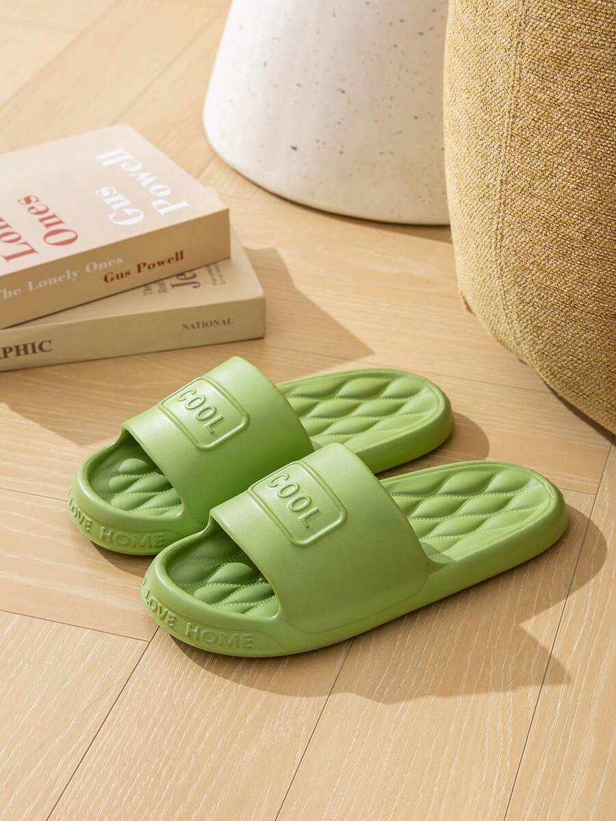 Chống trượt Đồ họa Chữ cái Dép đi trong nhà , Đúng mốt EVA Trượt Đối với Trong nhà - màu xanh lá - Xem 1