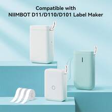 12-30 毫米 Niimbot D101 D11 D110 標籤熱感貼紙白色不乾膠紙防水 3 捲紙官方適用於印表機 - 3Rolls WH12-30mm210pcs - 查看 4