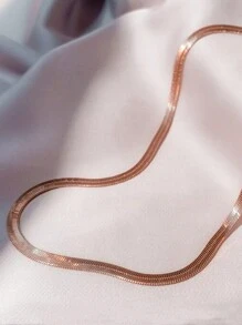 Nooxian 1 Miếng Thép không gỉ Đồ trang sức Vàng hồng Dây điện Dây chuyền - Hoa hồng vàng - Xem 4