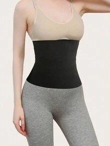 1件3m長彈性腰帶,塑身提臀控制腹部 - 黑色 - 查看 2