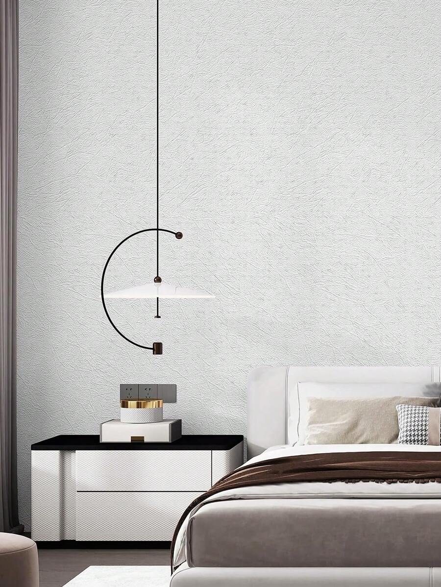 1張白色絲綢家居裝飾貼紙,適用於櫥櫃、桌子、椅子和房間牆壁 - 白色 - 查看 1