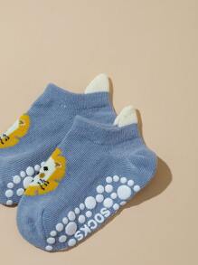 6雙卡通動物防滑寶寶學步襪，適用於春秋季節 - 彩色 - 查看 3