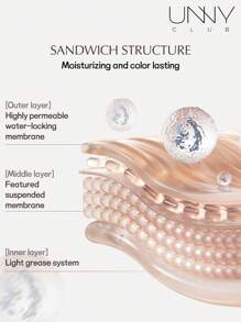 unny club 鏡面水潤唇蜜,護唇精華,玻璃唇蜜,鑽石唇膨脹唇蜜,持久的液體唇膏,輕盈的液體唇膏 - N01初見之歡 - 查看 7