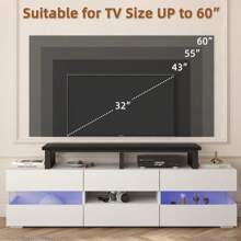 Table Top TV Stand,45" Large TV Riser For 32-60 Inch TV, TV Riser Stand Shelf With Steel Legs, Tabletop TV Stand Riser For Home Office,Black - 黑色 - 查看 3