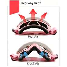 1 Gafas De Esquí, Gafas De Snowboard Otg, Lentes Desmontables Para Hombres, Mujeres Y Adultos - Rosa - Ver 7