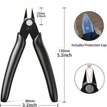 5-Inch Precision Wire Cutting Machine And Zip Tie Cutting Machine - Perfect For Jewelry Making, Electronic Products, And Tin Snips - Black - View 5