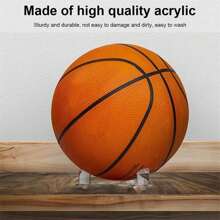 1pc Acrylic Football Display Stand Bracket Storage Rack Base Transparent Soccer Ball Holder Shelf Decoration Gift Men Women - White - View 1
