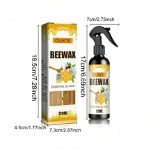 1支120毫升+海綿+無塵布家具蜂蠟噴霧地板清潔磨光防水防裂防刮損裝修萬用蜂蠟劑